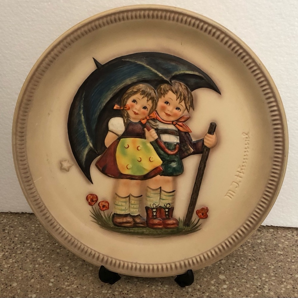 1975 Hummel First Edition Anniversary Plate “Stormy Weather” by Goebel